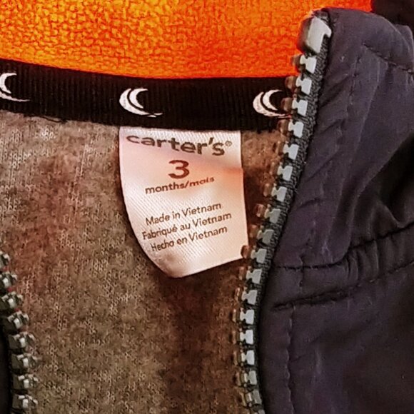 Carter's Colourblock Fleece Neon Accents Jacket 3 Months - Picture 6 of 8